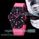 Copy Hublot Classic Fusion Quartz Women - Black Case Fuschia Strap (2)_th.jpg